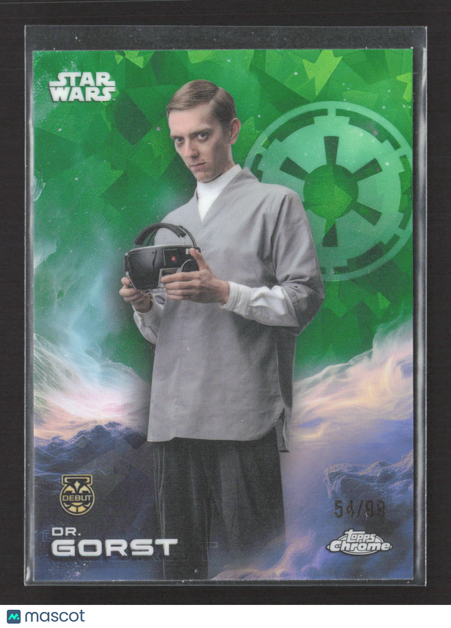 2023 Topps Chrome Star Wars Star Wars Dr Gorst Green Sapphire /99 Debut #34