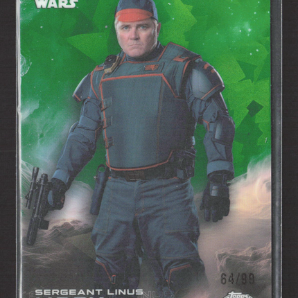 2023 Topps Chrome Star Wars Alex Ferns 64/99 #164 Green Sapphire Linus Mosk
