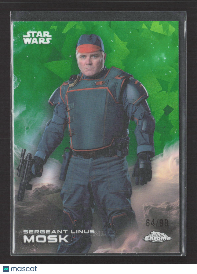 2023 Topps Chrome Star Wars Alex Ferns 64/99 #164 Green Sapphire Linus Mosk
