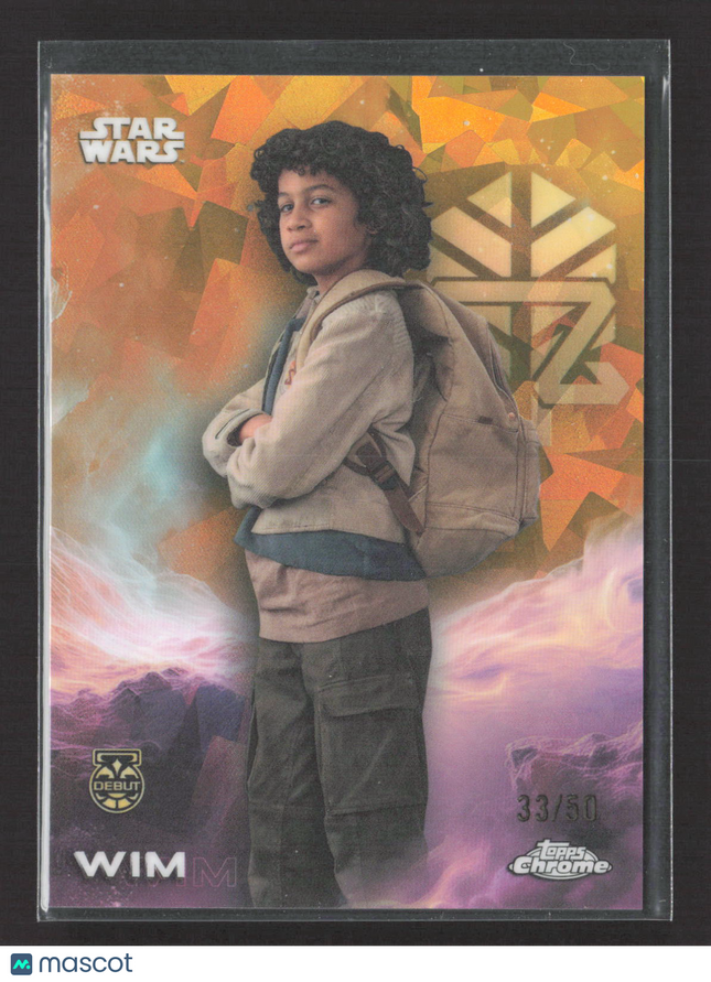 2024 Topps Chrome Star Wars Wim Gold Sapphire 33/50 Debut #193