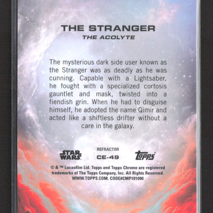 2024 Topps Chrome Star Wars The Acolyte Debut #CE-49 The Stranger