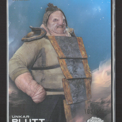 2016 Topps Chrome Star Wars: The Force Awakens #186 Unkar Plutt Blue /150