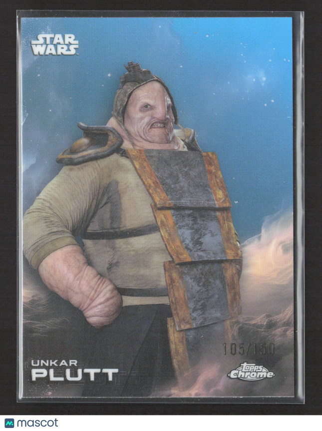 2016 Topps Chrome Star Wars: The Force Awakens #186 Unkar Plutt Blue /150