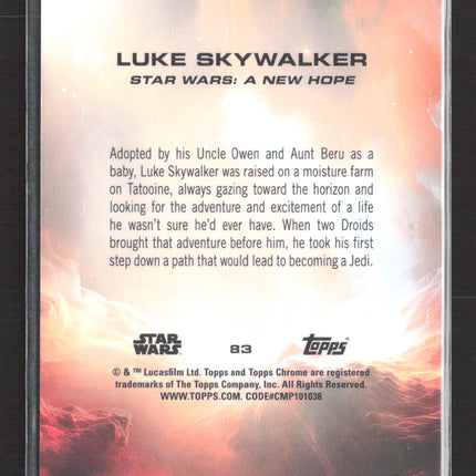 2023 Topps Chrome Star Wars Mark Hamill #83 Luke Skywalker Sapphire