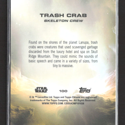 2024 Topps Chrome Star Wars Debut #100 Trash Crab Sapphire
