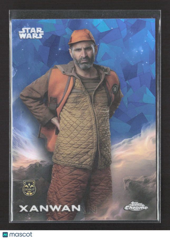 2023 Topps Chrome Star Wars Zubin Varla Debut #195 Xanwan Sapphire