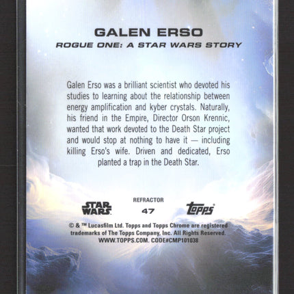 Topps Chrome Star Wars Rogue One Mads Mikkelsen #47 Galen Erso