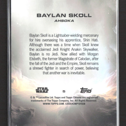 2023 Topps Chrome Star Wars Ahsoka Ray Stevenson #5 Baylan Skoll