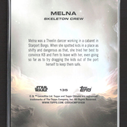 2024 Topps Chrome Star Wars Skeleton Crew Debut 40/50 #135 Melna Gold