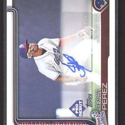 2024 Topps Pro Debut Jeral Perez #PD-24 Auto