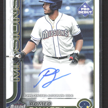 2025 Topps Pro Debut Romeo Sanabria #PD-4 Auto