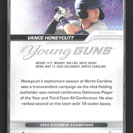 2024 Upper Deck Goodwin Champions Young Guns Vance Honeycutt #YG-3
