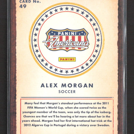 2012 Panini Americana Heroes & Legends Alex Morgan #49 Black and White