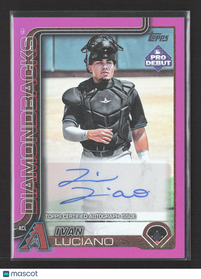 2025 Topps Pro Debut Ivan Luciano #PD-60 Pink Auto /199