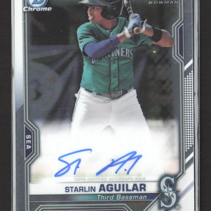 2020 Bowman Chrome Starlin Aguilar #CPA-SA Auto