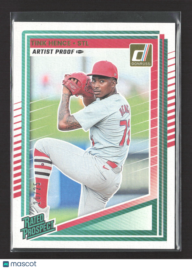 2025 Panini Donruss Baseball Tink Hence #166 Artist Proof 20/25