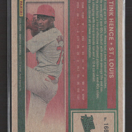 2025 Panini Donruss Baseball Tink Hence #166 Artist Proof 20/25