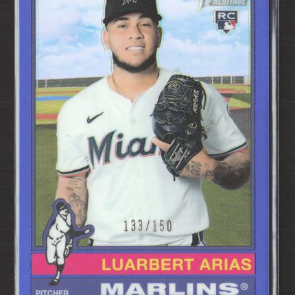 2024 Topps Heritage Luarbert Arias #672 Purple Border 133/150