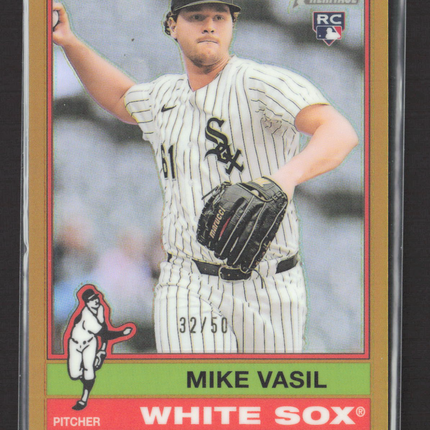 2025 Topps Heritage Mike Vasil #507 Gold Border RC 32/50