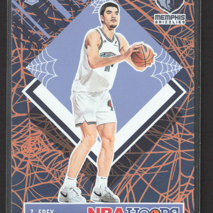 2025 Panini NBA Hoops Haunted Hoops Zach Edey #295 Spider Web RC