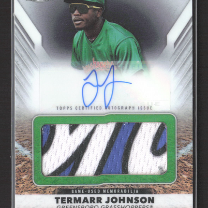 2025 Topps Chrome Pro Debut Termarr Johnson #PDJAR-TJ 03/10 Patch Auto Black