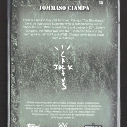 2025 Topps Chrome WWE Tommaso Ciampa #55 Blue Refractor /125