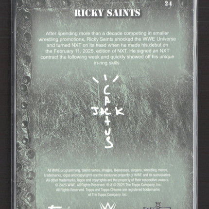 2025 Topps Chrome WWE Ricky Saints #24 Purple /250