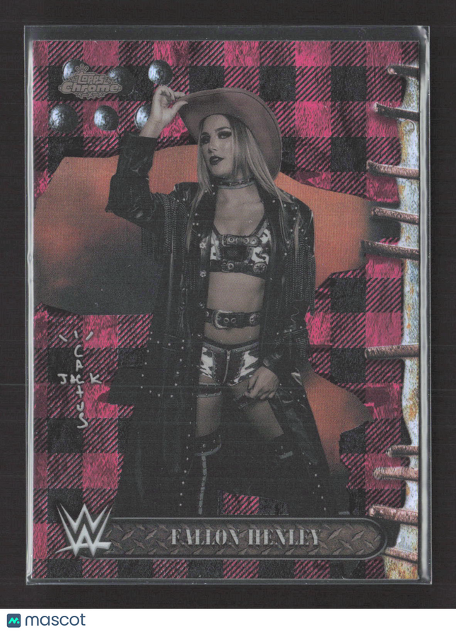 2025 Topps Chrome WWE Cactus Jack Fallon Henley #78 Pink Plaid