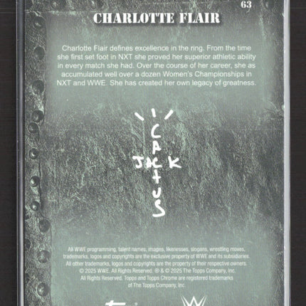 2025 Topps Chrome WWE Cactus Jack Charlotte Flair #63
