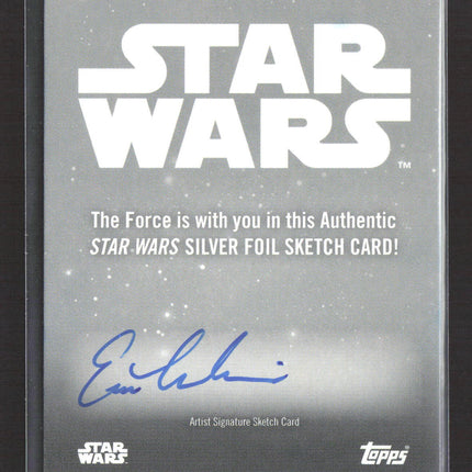 2016 Topps Star Wars Silver Foil Sketch Card Eric Lehtonen 1/1