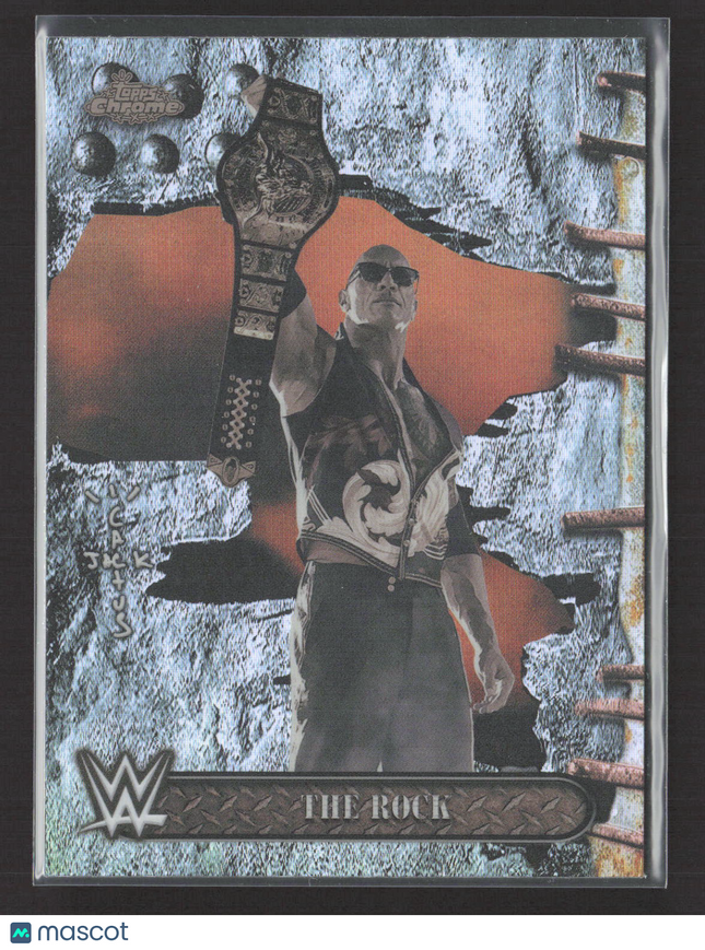 2025 Topps Chrome WWE The Rock #75 Refractor