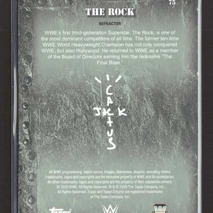 2025 Topps Chrome WWE The Rock #75 Refractor