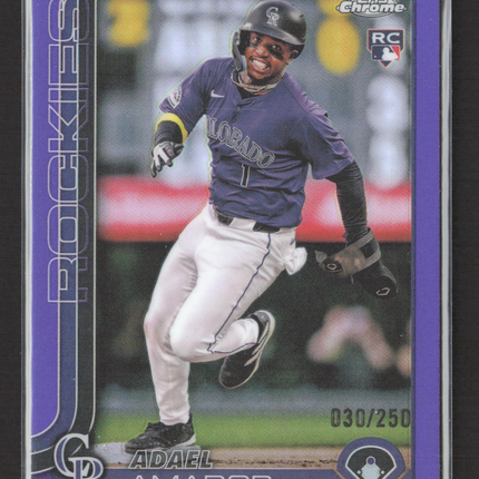 2025 Topps Chrome Adael Amador #255 Purple RC 030/250