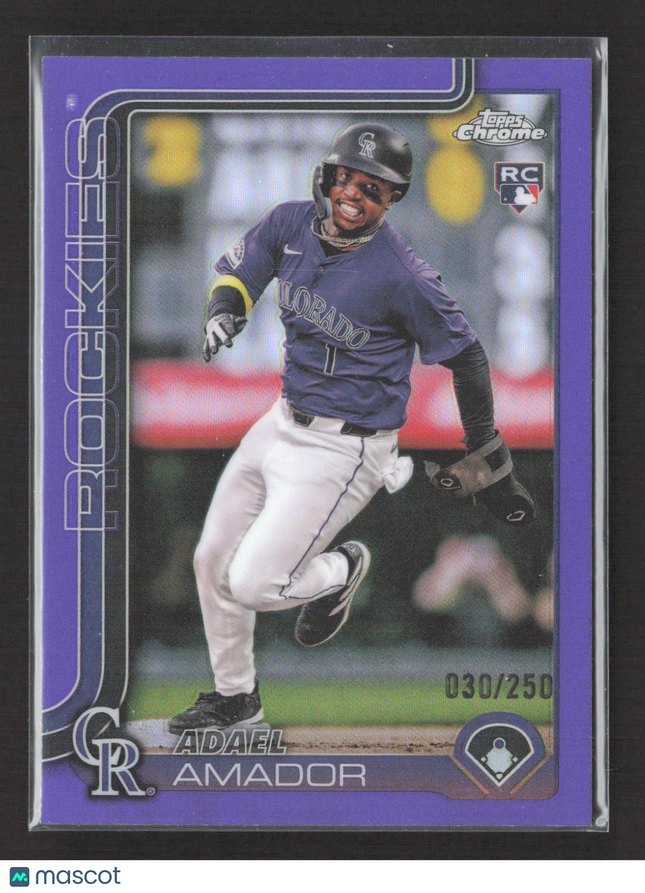 2025 Topps Chrome Adael Amador #255 Purple RC 030/250