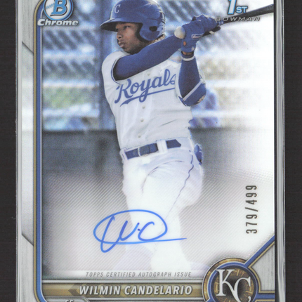 2022 Topps Bowman Chrome Wilmin Candelario #CPA-WC Refractor 379/499 Auto