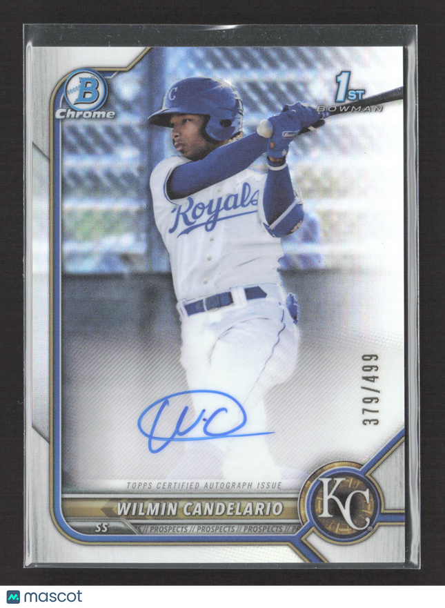 2022 Topps Bowman Chrome Wilmin Candelario #CPA-WC Refractor 379/499 Auto
