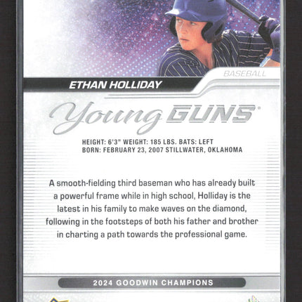 2024 Upper Deck Goodwin Champions Young Guns Ethan Holliday #YG-34