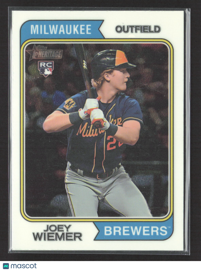 2023 Topps Heritage Joey Wiemer #636 RC Chrome /999