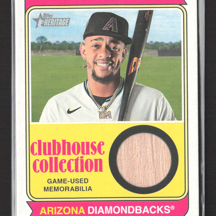 2023 Topps Heritage Clubhouse Collection Ketel Marte #CCR-KM Bat Relic