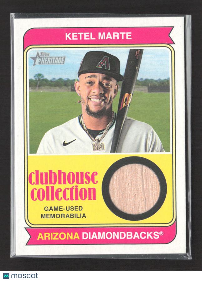 2023 Topps Heritage Clubhouse Collection Ketel Marte #CCR-KM Bat Relic