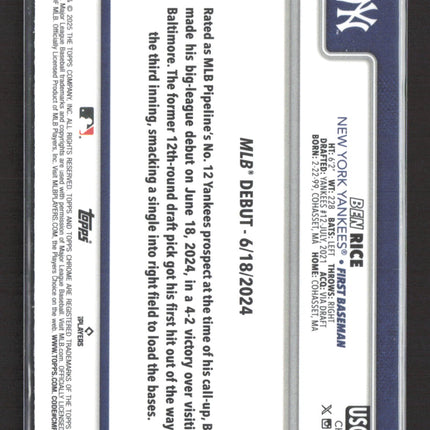 2025 Topps Chrome Update Ben Rice #USC138 RC
