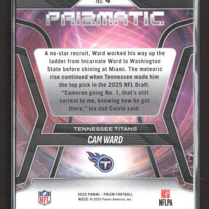 2025 Panini Prizm Prizmatic Cam Ward #4 RC