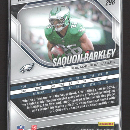 2025 Panini Prizm Saquon Barkley #298 Silver