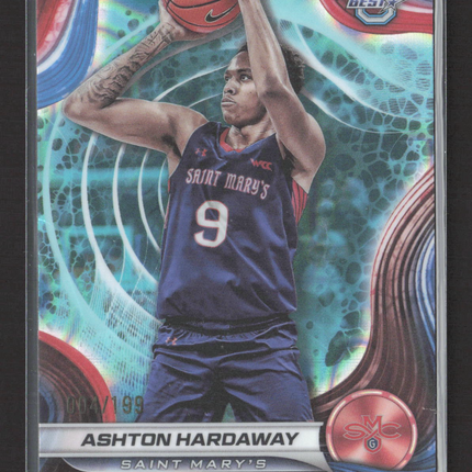2025 Topps Bowman's Best University Ashton Hardaway #91 004/199 Aqua