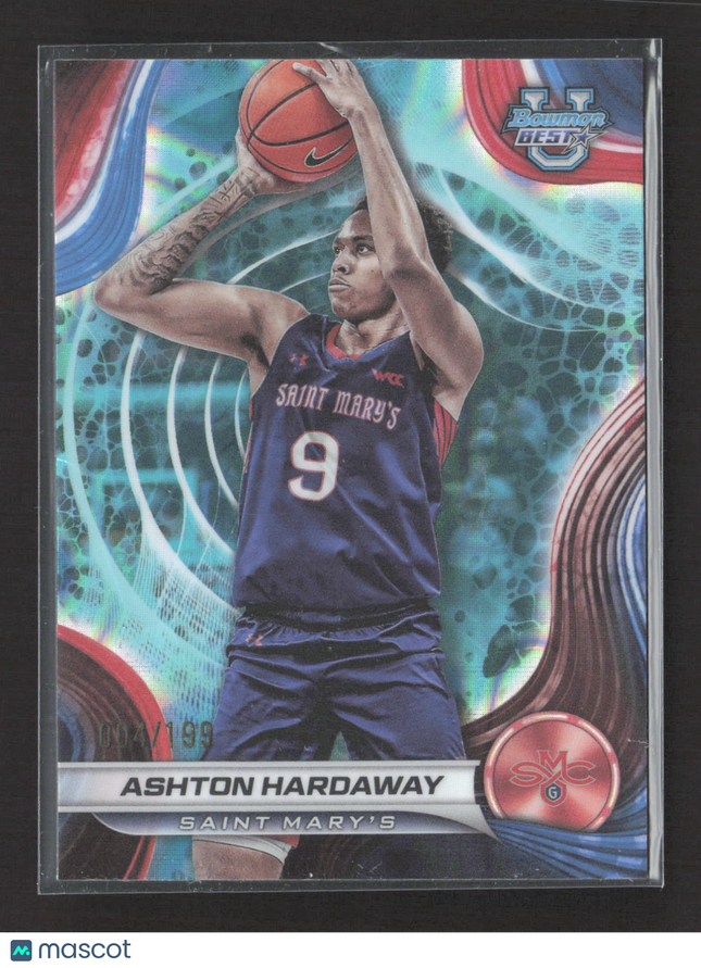 2025 Topps Bowman's Best University Ashton Hardaway #91 004/199 Aqua