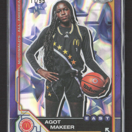 2025 Topps Chrome McDonald's All American Agot Makeer #17 Purple Wave 11/99