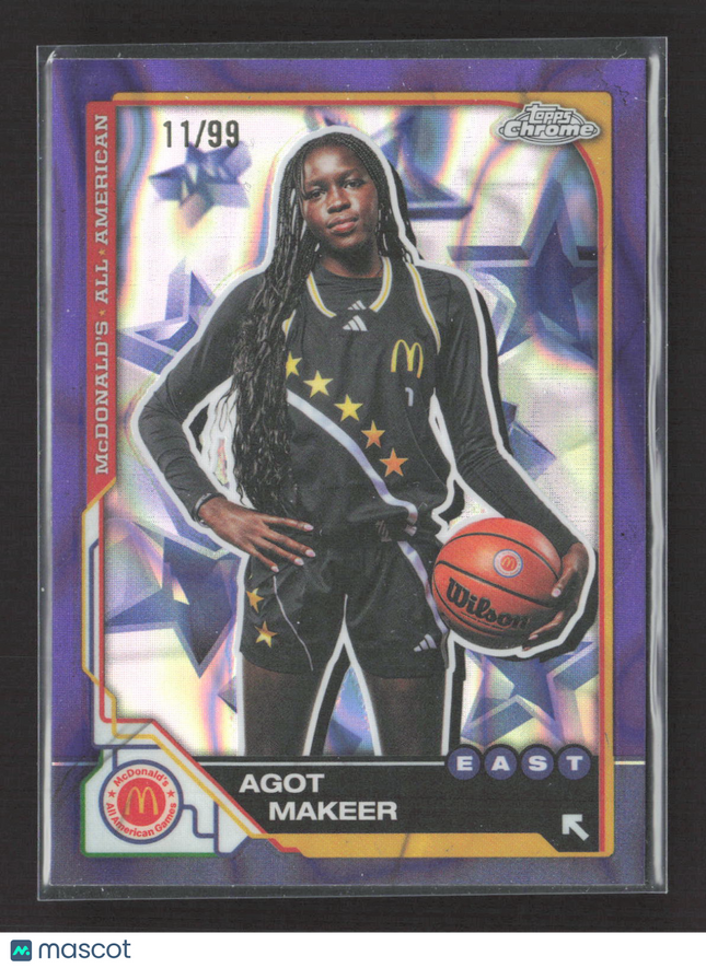 2025 Topps Chrome McDonald's All American Agot Makeer #17 Purple Wave 11/99