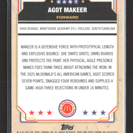 2025 Topps Chrome McDonald's All American Agot Makeer #17 Purple Wave 11/99
