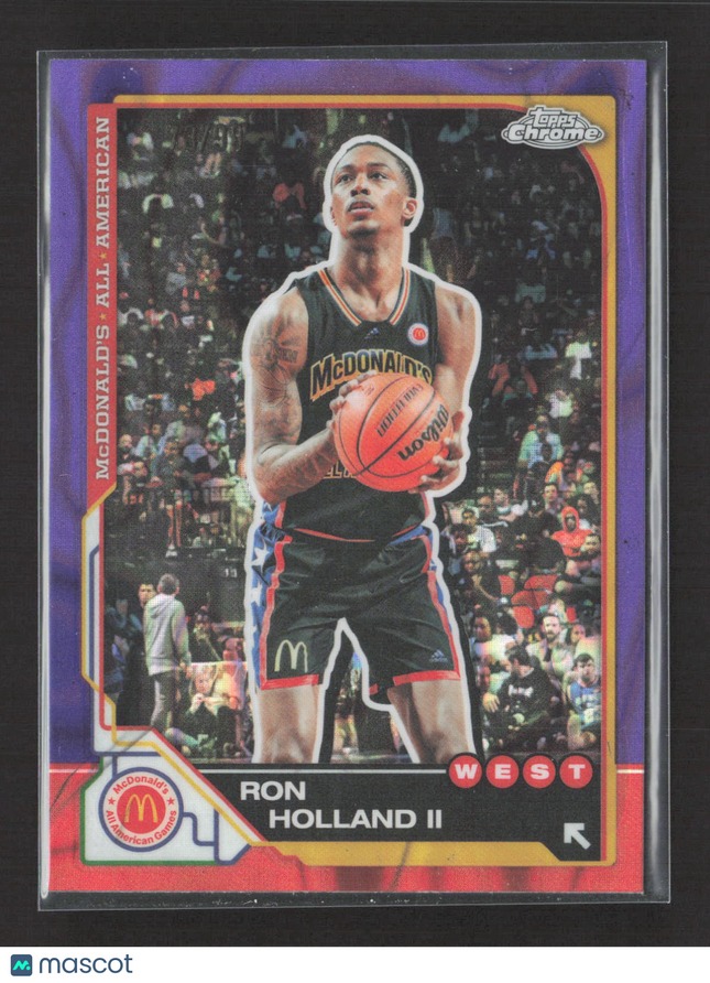 2025 Topps Chrome McDonald's All American Ron Holland II #88 Purple RayWave /99