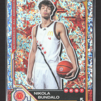 2025 Topps Chrome McDonald's All American Nikola Bundalo #14 Red Stars